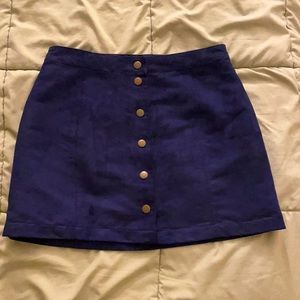 Old Navy Faux Suede Button Front Mini Skirt